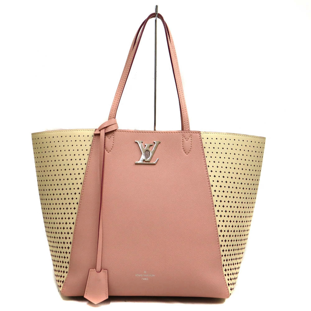 Louis Vuitton Lockme Cabas Pink Beige Bag